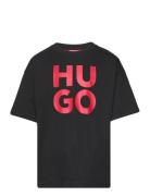 Short Sleeves Tee-Shirt Hugo Kids Black
