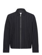 Como Coach Twill Pinstripe Jacket Les Deux Navy