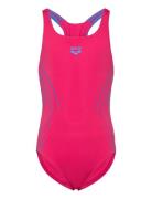 Girl's Arena Reflecting Swimsuit Swim Pro Back Nav Arena Pink