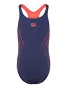 G Reflecting Swimsuit Swim Pro Back Black-Water Arena Navy