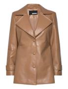 Textured Fitted Jacket ROTATE Birger Christensen Brown