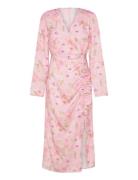 Drawstring L/S Midi Dress Bubbleroom Pink