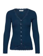 Silk Cardigan W/ Lace Rosemunde Blue