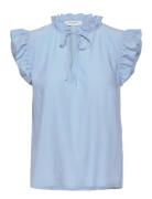 Top W/Ruffles Rosemunde Blue