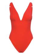 Plunge Swimsuit Understatement Underwear Orange