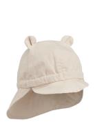 Gorm Linen Sun Hat With Ears Liewood Cream