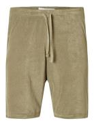 Slhrelax-Terry Shorts Ex Selected Homme Green