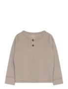 Rib Jersey T-Shirt W. Ls Copenhagen Colors Beige