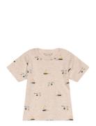 T-Shirt Ss Aop Minymo Beige