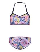 Bikini W. Halterneck, Aop Color Kids Patterned