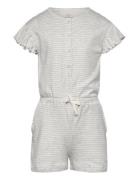 Striped Jumpsuit With Ruffles Copenhagen Colors Grey