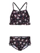 Bikini W. Frills, Aop Color Kids Black