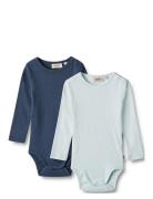 2 Rib Body L/S Spencer Wheat Blue