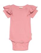 Body S/S Modal Frill Petit Piao Pink