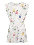 Sailing Boats Aop Summersuit Mini Rodini White