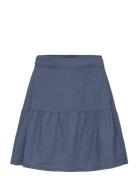 Nlfhill Linen Short Skirt LMTD Navy