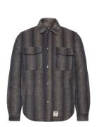 Ben Striped Overshirt Fat Moose Grey