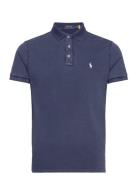 Custom Slim Fit Spa Terry Polo Shirt Polo Ralph Lauren Navy