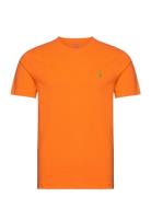 Custom Slim Fit Jersey Crewneck T-Shirt Polo Ralph Lauren Orange