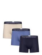 Stretch Cotton Boxer Brief 3-Pack Polo Ralph Lauren Underwear Blue