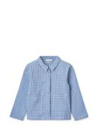 Kory Seersucker Check Shirt Liewood Blue