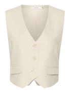 Lizagz Linen Waistcoat Gestuz Cream