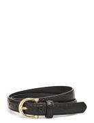 Crocodile Effect Belt Mango Black