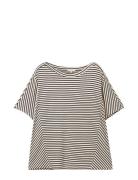 T-Shirt Bias Stripe Batwing Tom Tailor Patterned