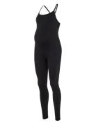 Mlpaulette Strap Active Jumpsuit Noos Mamalicious Black