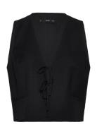 Gilet With Tie Closure Mango Black