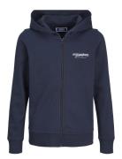 Jjalvis Sweat Zip Hood Jnr Jack & J S Navy