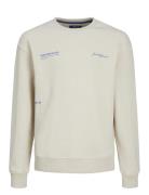 Jjgreat B2S Sweat Crew Loose Ln Jnr Jack & J S Cream