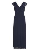 Vifalia V-Neck Long Dress - Noos Vila Navy