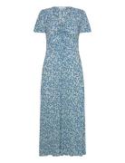 Floral Print Dress Mango Blue