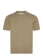 Knit Cotton T-Shirt Mango Khaki