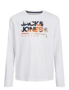 Jjluke Tee Ls Crew Neck Mni Jack & J S White