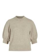 Vibiola 3/4 Sleeve Knit Top #6 Vila Beige