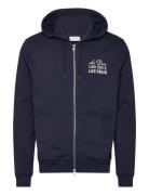 Triple Zipper Hoodie Les Deux Navy