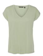 Vmfilli Ss V-Neck Tee Ga Noos Vero Moda Green