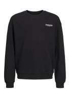 Jjstyd Loose Graphic Sweat C.neck Ln Jnr Jack & J S Black