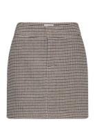 Skirt Tuva Check Lindex Brown