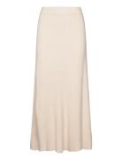 Ribbed Midi Skirt Mango Cream