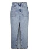 Front Split Maxi Denim Skirt Calvin Klein Jeans Blue