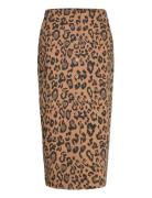 Skirt In Blurry Leo Print Coster Copenhagen Beige