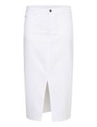 Kazelina Long Denim Skirt Kaffe White