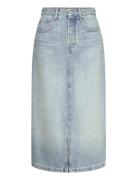 Dnm Midi Straight Skirt Hw Ash Tommy Hilfiger Blue