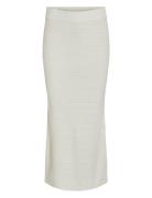 Vimargot Midi Knit Skirt/Ln Vila White