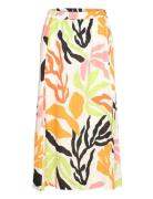 Rel Mid Palm Print Linen Skirt GANT Yellow