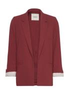 Slshirley Fold-Up Blazer Soaked In Luxury Burgundy