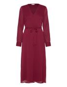 Vifalia V-Neck L/S Midi Dress - Noos Vila Red